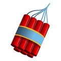 Dynamite pack icon, cartoon style