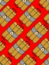 Dynamite sticks pattern seamless. TNT explosives background. Bomb texture vector illustration