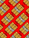 Dynamite sticks pattern seamless. TNT explosives background. Bomb texture vector illustration