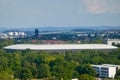 Dynamo stadium in the green park of Dresden, Germany