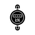 Dynamometer black glyph icon