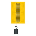 Dynamometer with weights icon isolated Royalty Free Stock Photo