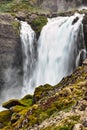 Dynjandi Gongumannafoss waterfall. Westfjords. Iceland