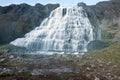 Dynjandi waterfalls in the Iceland