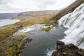 Dynjandi waterfall from close, majestic fall, Iceland