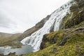 Dynjandi waterfall from close, majestic fall, Iceland