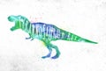 Dynosaur tyranosaurus vivid color Royalty Free Stock Photo