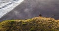 Dyrholaey - May 04, 2018: Wild Puffins in Dyrholaey, Iceland