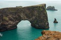 Dyrholaey rock arch in the Atlantic ocean, Iceland