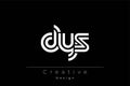 DYS Creative Unique Modern Letter Logo Design Royalty Free Stock Photo