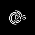 DYS letter logo design on black background. DYS creative initials letter logo concept. DYS letter design Royalty Free Stock Photo