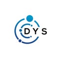 DYS letter logo design on white background. DYS creative initials letter logo concept. DYS letter design.DYS letter logo design Royalty Free Stock Photo