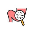Dysbiosis line icon. Isolated vector element.