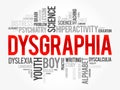 Dysgraphia word cloud collage, education concept background Royalty Free Stock Photo