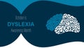 Dyslexia awareness month, observed every October, vector illustration Royalty Free Stock Photo