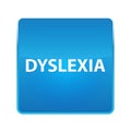 Dyslexia shiny blue square button Royalty Free Stock Photo