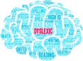 Dyslexic Brain Word Cloud Royalty Free Stock Photo