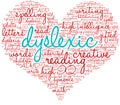 Dyslexic Word Cloud Royalty Free Stock Photo