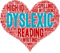 Dyslexic Word Cloud Royalty Free Stock Photo