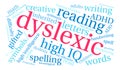 Dyslexic Word Cloud Royalty Free Stock Photo