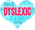 Dyslexic Word Cloud Royalty Free Stock Photo