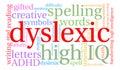 Dyslexic Word Cloud Royalty Free Stock Photo