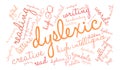 Dyslexic Word Cloud Royalty Free Stock Photo