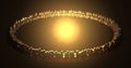 Dyson ring world. Alien megastructure surrounding a star , built to capture the energy needed by advanced civilizations. View 3