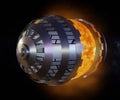 A Dyson sphere harvests the energy of stars Royalty Free Stock Photo