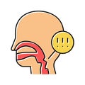 dysphagia disease color icon vector illustration