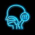 dysphagia disease neon glow icon illustration