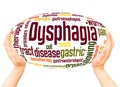 Dysphagia word cloud hand sphere concept Royalty Free Stock Photo