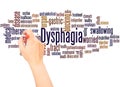 Dysphagia word cloud hand writing concept Royalty Free Stock Photo