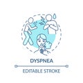 Dyspnea concept icon