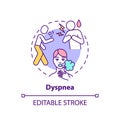 Dyspnea concept icon