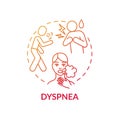 Dyspnea concept icon