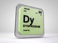 Dysprosium - Dy - chemical element periodic table Royalty Free Stock Photo