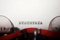 Dysthymia concept view Royalty Free Stock Photo