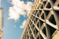 Dystopian Concrete Facade at Sunset, London, England, UK