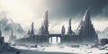 Dystopian Megalopolis: Futuristic Sci-Fi City Illustration with Advanced Architecture and AI - Super Detailed Concept Art for Post