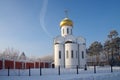 Dzerzhinsky, Russia - December, 2016: Ugresha Monastery in a winter day