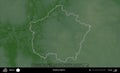 Dziatlava District outlined, Belarus. Physical Royalty Free Stock Photo