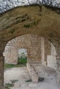 Dzibilchaltun, Yucatan, Mexico: Interior of the ruins of a Spanish mission church Royalty Free Stock Photo