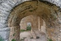 Dzibilchaltun, Yucatan, Mexico: Interior of the ruins of a Spanish mission church Royalty Free Stock Photo