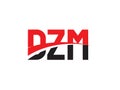 DZM Letter Initial Logo Design Vector Illustration