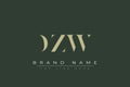 DZW abstract letter logo design Royalty Free Stock Photo