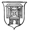 DÃÂ¼rer Coat of Arms of Albrecht DÃÂ¼rer, vintage engraving Royalty Free Stock Photo