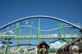 Track of Roller Coaster amusement ride at GrÃÂ¶ÃÅ¸te Kirmes am Rhein.