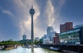 Medienhafen at river Rhine  in DÃÂ¼sseldorf, Germany Royalty Free Stock Photo