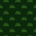 E bike logo design seamless pattern isolated on color background Royalty Free Stock Photo